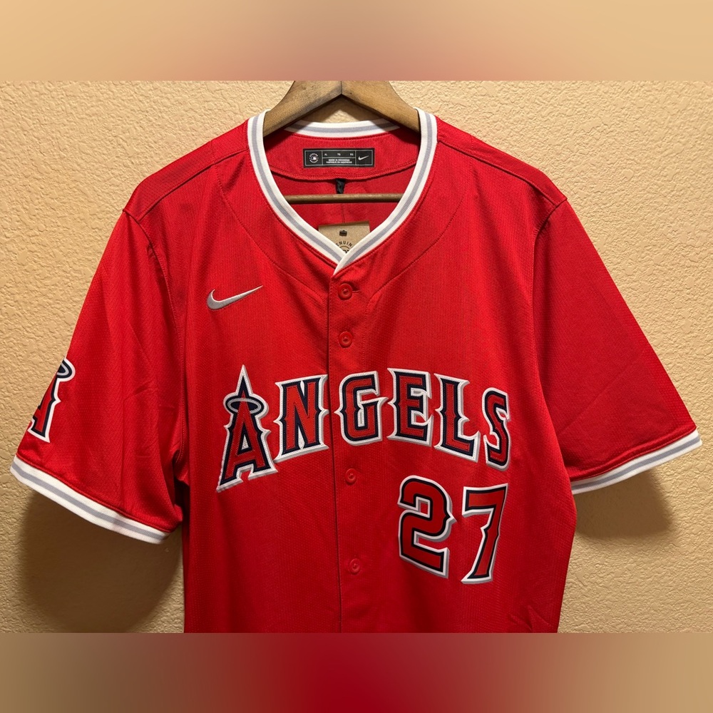 New Authentic Nike Los Angeles Angels Mike Trout Jersey Size XL - Picture 4 of 15